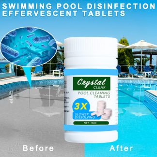 Hot Sale 100 Pcs Pool Cleaning Tablet Safe Long Lasting for Swimming Pool Multi-funcrional High Efficient Cleaning Acceccories